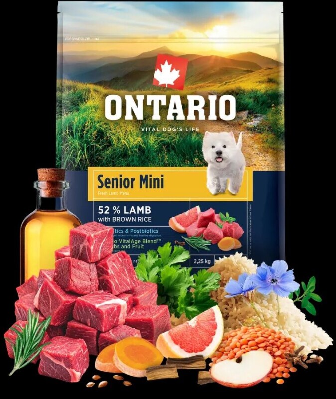 Ontario Senior Mini Lamb & Brown Rice 2,25kg